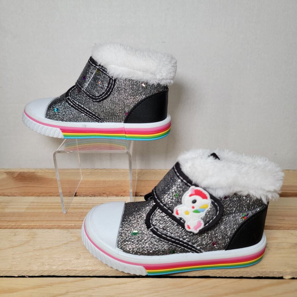 Chulis Toddler Hi-Top Shoes Unicorn Strap - Size 7